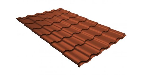 Металлочерепица кредо GL 0,5 GreenСoat Pural RR 750 кирпично-красный (RAL 8004 терракота) купить в Полярных Зорях