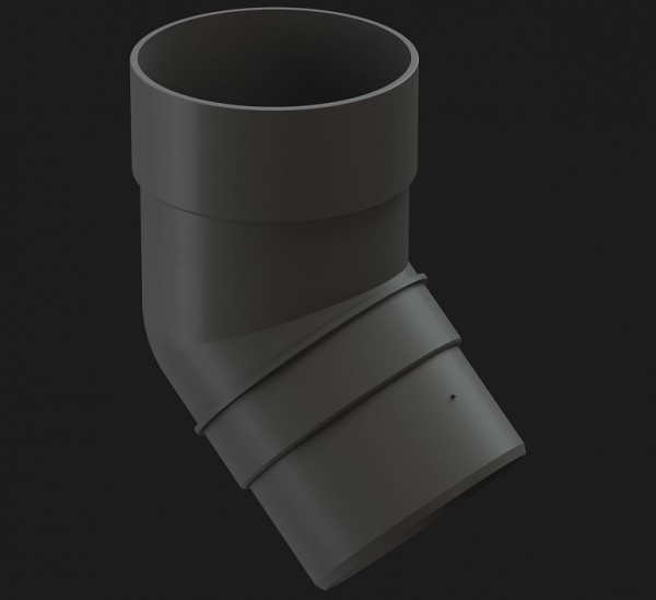 Колено 45˚ Docke Premium ПВХ - Графит купить в Полярных Зорях