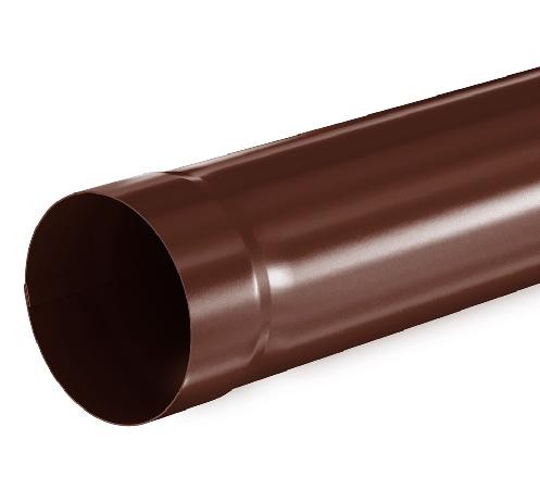 Водосток Aquasistem, система 150/100 - Труба водосточная 1.00м RAL 8017 Коричневый купить в Полярных Зорях