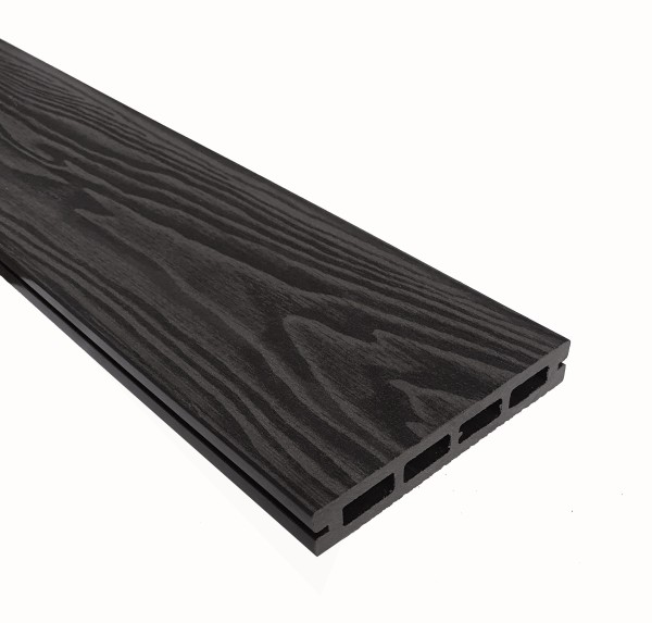Террасная доска из ДПК Terrapol Смарт 3D Пустотелая с пазом Черное дерево купить в Полярных Зорях