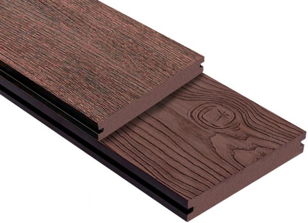 Террасная доска ДПК Outdoor 3D полнотелая STORM/OCEAN BROWN коричневая микс купить в Полярных Зорях