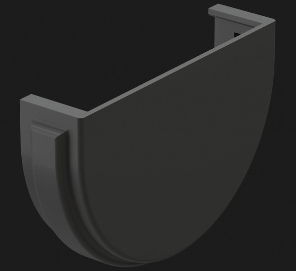 Заглушка желоба Docke Premium ПВХ - Графит купить в Полярных Зорях