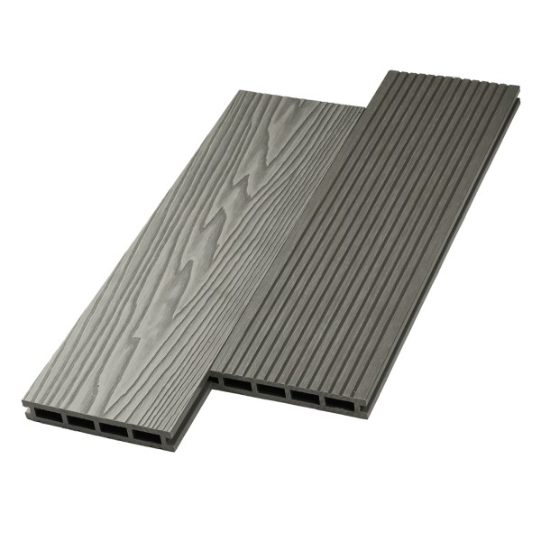 Террасная доска ДПК NanoWood двусторонняя New 3D тиснение + вельвет Серый купить в Полярных Зорях