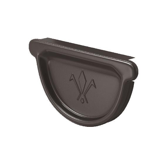 Водосток Aquasistem, система 125x90 -  Заглушка универсальная с резиновым уплотнителем RR 32 Тёмно Коричневый купить в Полярных Зорях