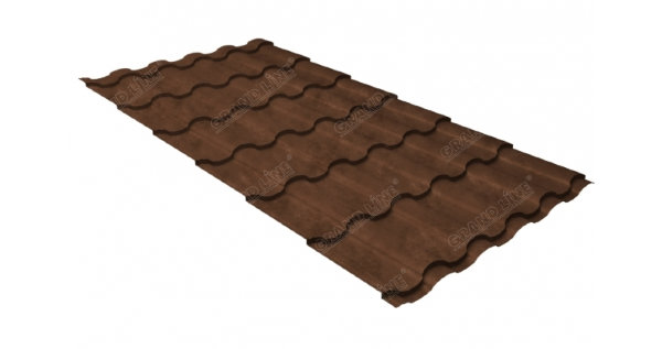 Металлочерепица кредо 0,45 Safari Twincolor Brown купить в Полярных Зорях