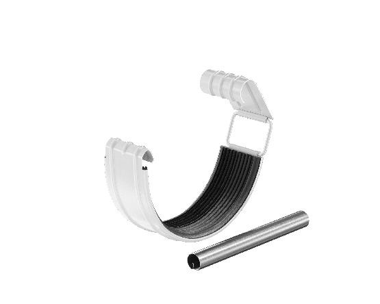 Водосток Aquasistem, система 150x100 - Соединитель желоба с резиновым уплотнителем RR 20 Мраморно-белый купить в Полярных Зорях