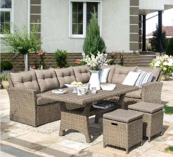 Комплект мебели AFINA плетеной из иск. ротанга AFM-307B Beige купить в Полярных Зорях
