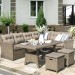 Комплект мебели AFINA плетеной из иск. ротанга AFM-307B Beige купить в Полярных Зорях
