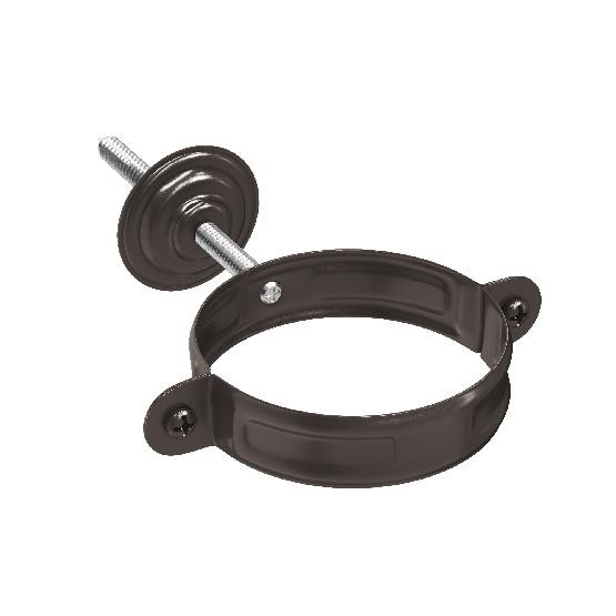 Водосток Aquasistem, система 125x90 - Комплект крепления трубы RR 32 Тёмно Коричневый купить в Полярных Зорях