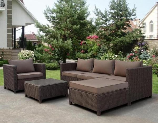 Комплект мебели AFINA плетеной из иск. ротанга YR821A Brown/Beige купить в Полярных Зорях