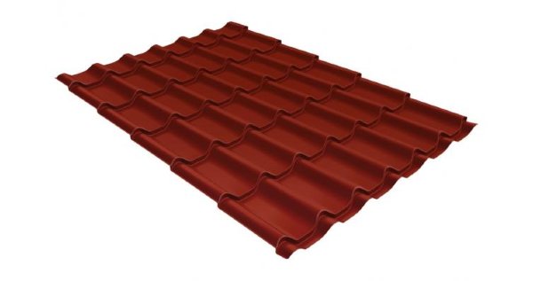 Металлочерепица классик GL 0,5 Velur20 RAL 3009 оксидно-красный купить в Полярных Зорях