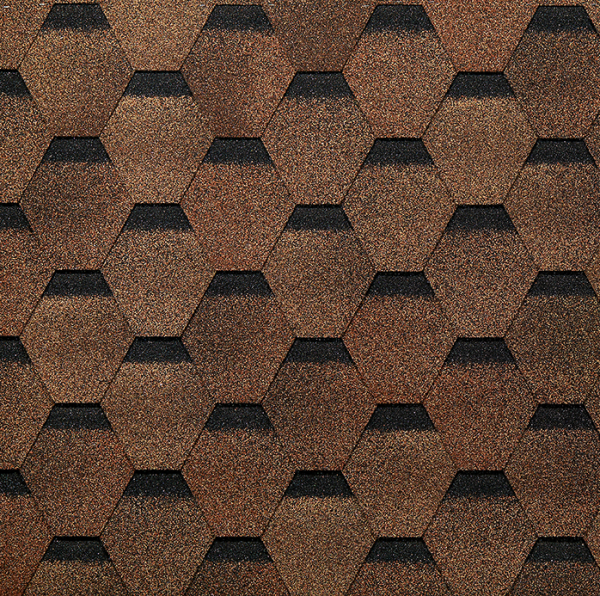 Гибкая черепица EURASIA Docke, Коллекция ШЕСТИГРАННИК Светло-коричневый купить в Полярных Зорях