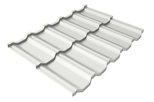 Металлочерепица модульная Квинта Uno Grand Line c 3D резом 0,5 Satin RAL 9003 сигнальный белый купить в Полярных Зорях