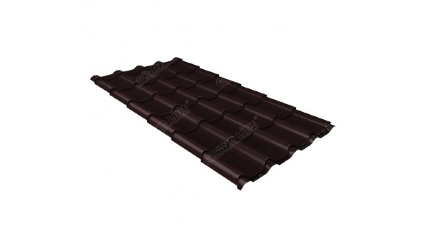 Металлочерепица камея GL 0,5 Quarzit RAL 8017 Metallic купить в Полярных Зорях