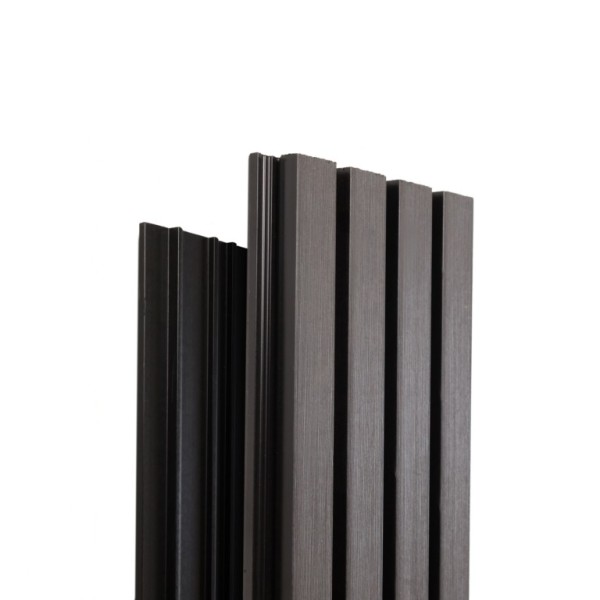 Фасадная доска Ecodecking Техно реечная 200х26х3000 Графит купить в Полярных Зорях