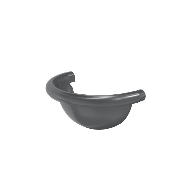 Водосток Aquasistem, система 150x100 - Заглушка желоба полукруглая RR 23 Маренго купить в Полярных Зорях