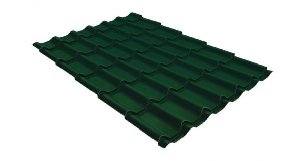 Металлочерепица классик GL 0,5 Velur20 RAL 6005 зеленый мох купить в Полярных Зорях