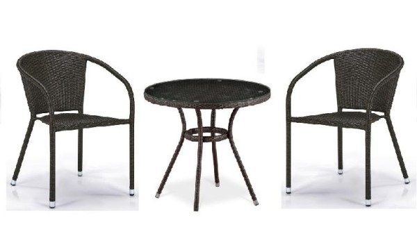 Комплект плетеной мебели AFINA из иск. ротанга Асоль-7 T282ANT/Y137C-W53 Brown 2Pcs купить в Полярных Зорях