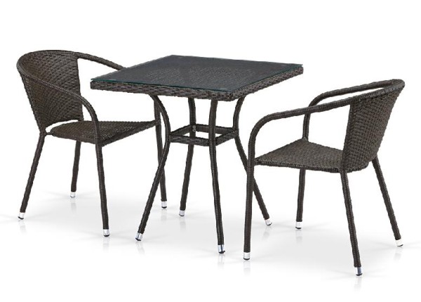 Комплект плетеной мебели AFINA из иск. ротанга T282BNT/Y137C-W53 Brown 2Pcs купить в Полярных Зорях