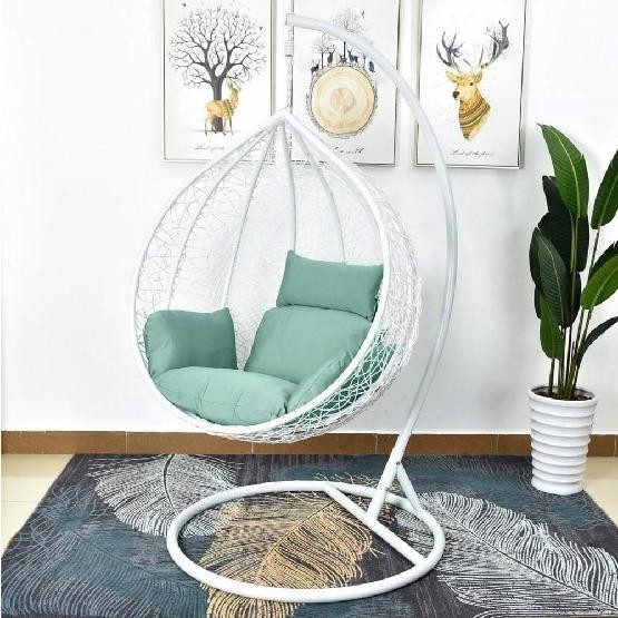 Кресло Подвесное из искусственного ротанга AFM-168A-L White/Green купить в Полярных Зорях