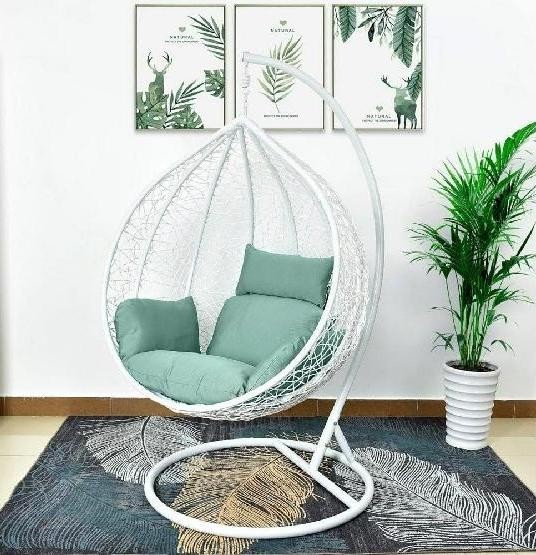 Кресло Подвесное из искусственного ротанга AFM-168A-XL White/Green купить в Полярных Зорях