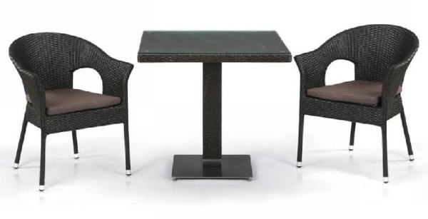 Комплект плетеной мебели AFINA из иск. ротанга T605SWT/Y79A-W53 Brown 2Pcs купить в Полярных Зорях