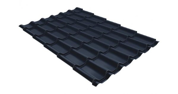 Металлочерепица классик 0,5 Satin RAL 7024 мокрый асфальт купить в Полярных Зорях
