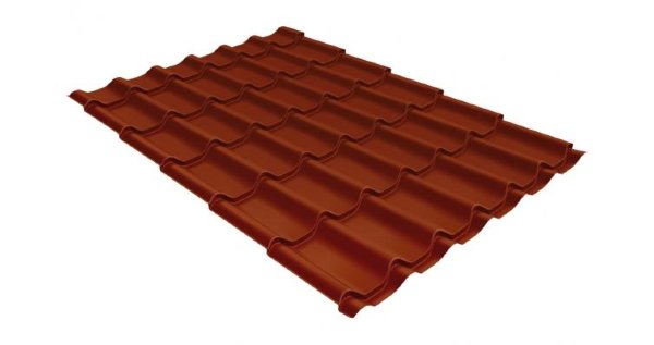 Металлочерепица классик 0,5 Satin RAL 8004 терракота купить в Полярных Зорях
