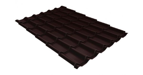 Металлочерепица классик GL 0,5 Velur20 RAL 8017 шоколад купить в Полярных Зорях