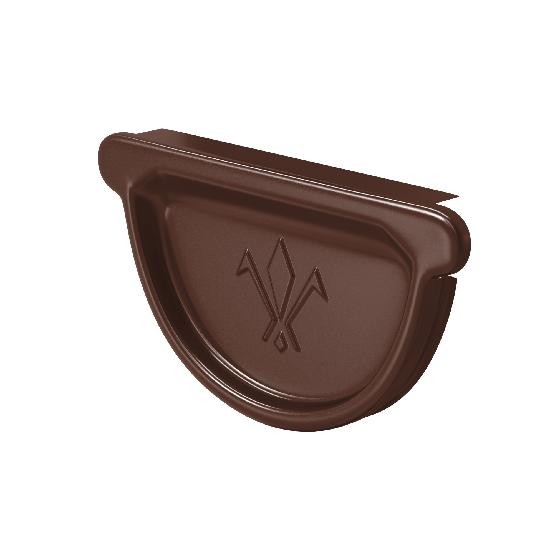 Водосток Aquasistem, система 125x90 - Заглушка универсальная с резиновым уплотнителем RAL 8017 Коричневый купить в Полярных Зорях