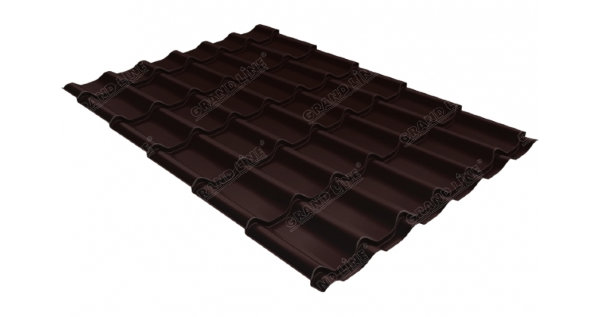 Металлочерепица классик GL 0,5 Quarzit RAL 8017 шоколад Metallic купить в Полярных Зорях