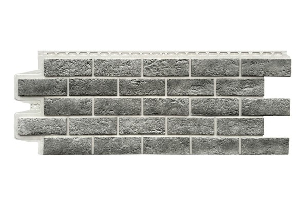 Фасадная панель Grand Line Состаренный кирпич Элит гранит, ШОВ белый купить в Полярных Зорях