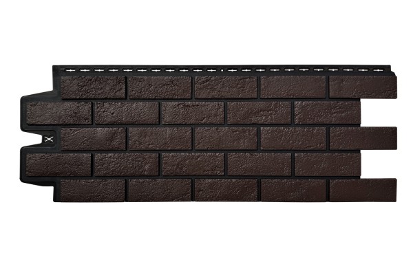 ФП Grand Line состаренный кирпич премиум Шоколадный (шов RAL 9005) купить в Полярных Зорях