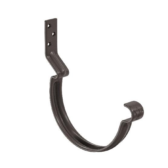 Водосток Aquasistem, система 125x90 - Крюк крепления желоба короткий RR 32 Тёмно-Коричневый купить в Полярных Зорях