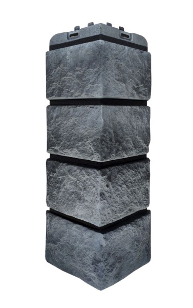 Угол наружный Grand Line Колотый Камень Антрацит, Шов чёрный купить в Полярных Зорях