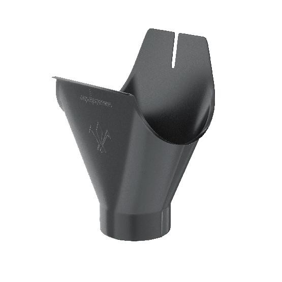 Водосток Aquasistem, система 125x90 - Воронка желоба RAL 7024 Тёмно-серый купить в Полярных Зорях