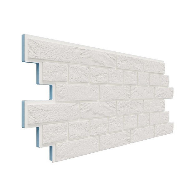 Фасадная термопанель Доломит Венецианский кирпич 20 мм Белоснежный купить в Полярных Зорях